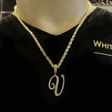 Diamond Letter "V" Pendant 10K - White Carat - USA & Canada