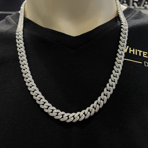 20.00 CT. VVS Diamond Cuban Chain in 14KT Gold (9.0mm) - White Carat - USA & Canada