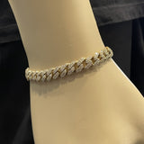 6.00 CT. Diamond Cuban Bracelet in Gold - 9.00mm - White Carat - USA & Canada