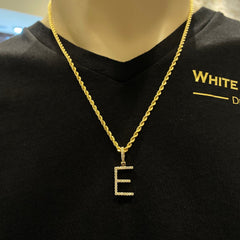 0.80 CT. Diamond Letter "E" Pendant in 10K Gold - White Carat - USA & Canada