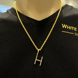 0.80 CT. Diamond Letter "H" Pendant in 10K Gold - White Carat - USA & Canada