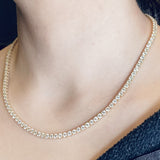 17PT- 19.00 CT. Tennis Necklace in 14K Yellow Gold (4 Prong) - White Carat - USA & Canada