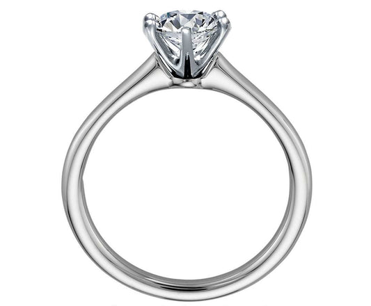 1.00 CT. Six-Claw Solitaire Diamond Ring in White Gold - White Carat - USA & Canada