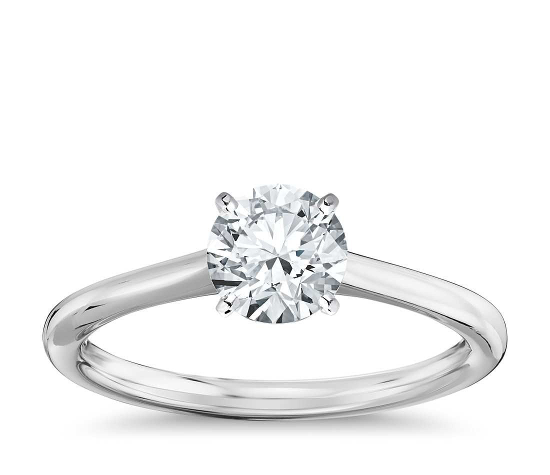 1.00 CT. Solitaire Diamond Ring in White Gold - White Carat - USA & Canada