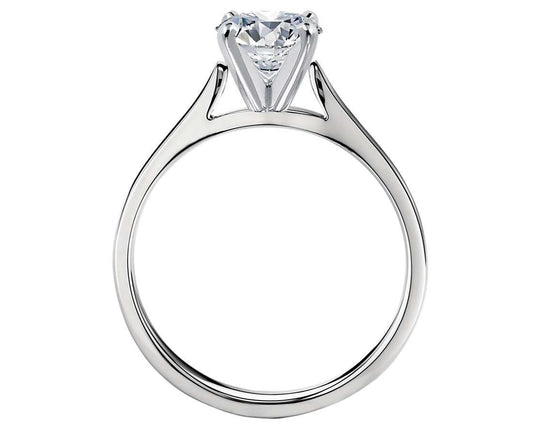 1.00 CT. Petite Cathedral Solitaire Engagement Ring in White Gold - White Carat - USA & Canada