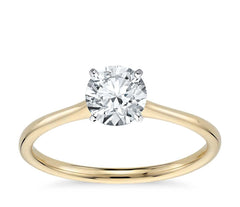 1.00 CT. Petite Solitaire Engagement Ring in White Gold - White Carat - USA & Canada