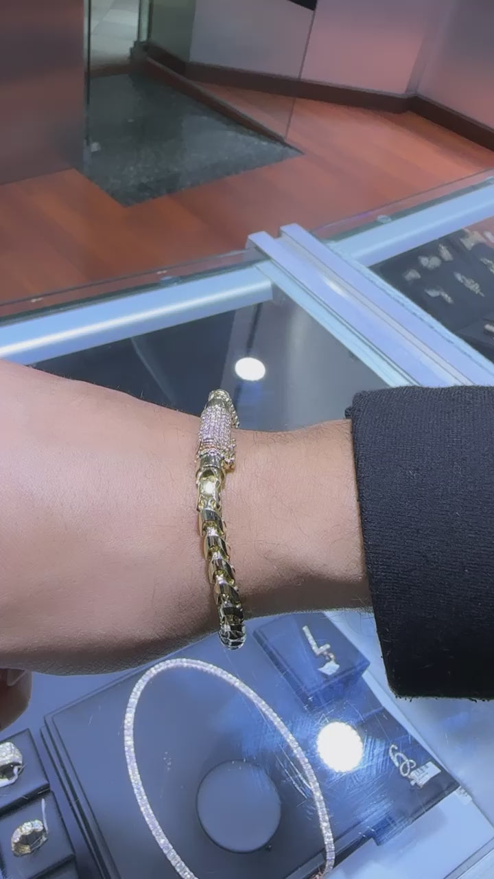 3.25 CT. Gold Franco Bracelet w/ Diamond Lock