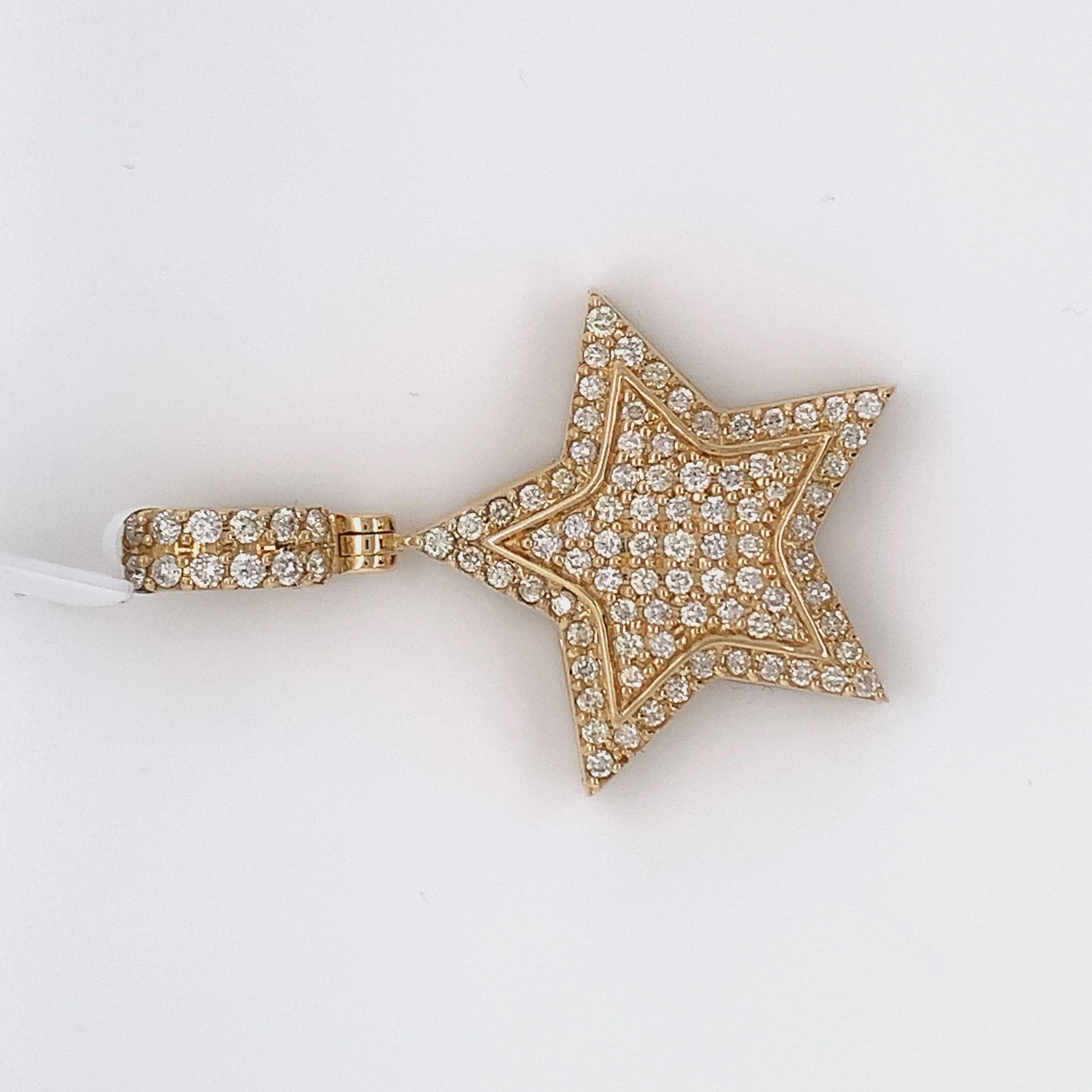 2.20 CT. Diamond Raised Layer Star Pendant