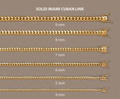10K Gold Semi-Solid Miami Cuban Chain - 6mm - White Carat Diamonds 
