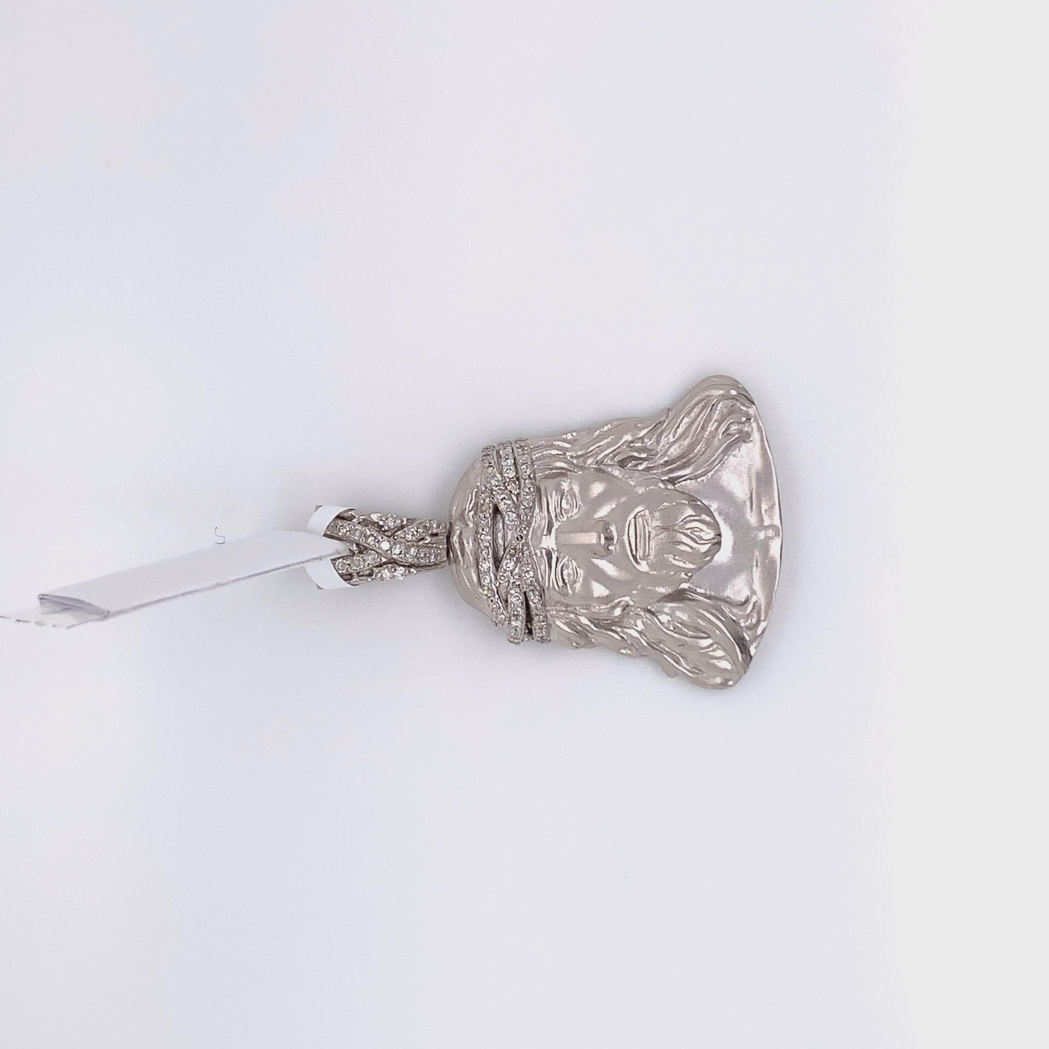 0.50 CT. Diamond Jesus Pendant Gold 14K