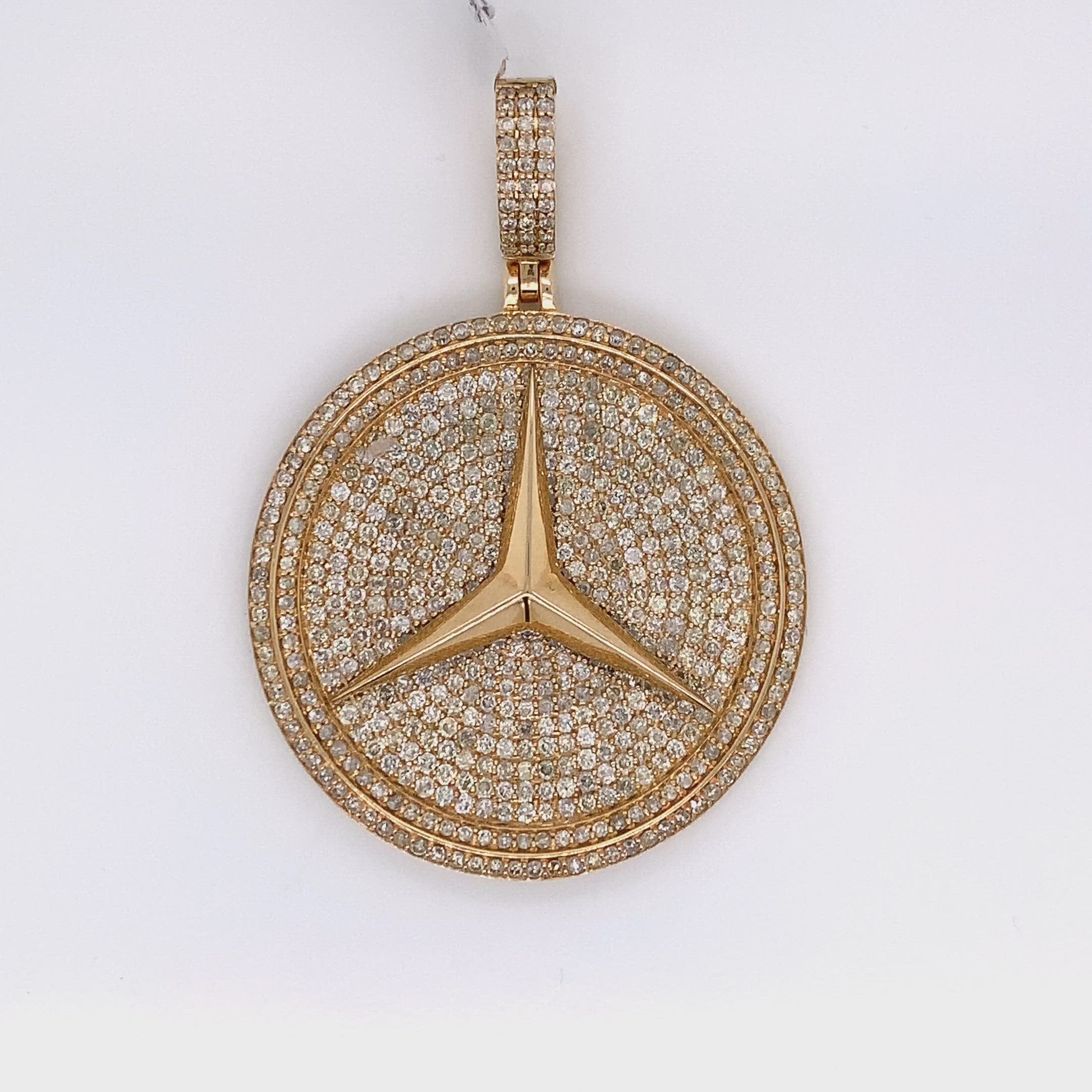 6.35 CT. Diamond Three Pointed Star Pendant 14K