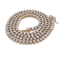 4.81 CT. Tennis Necklace in 10K Yellow Gold (3 Prong) - White Carat - USA & Canada