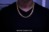 10mm - Elite Miami Cuban Chain in 10K Rose Gold - White Carat - USA & Canada