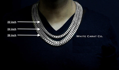 7mm - Elite Miami Cuban Chain in 10K White Gold - White Carat - USA & Canada